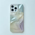 Protective Apple iPhone Back Cover - Pastel Shaded Pink Nice Smudge Textured iPhone Silicone Case - Style 5