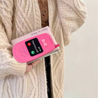 Pink Cellphone Flip Mirror Rubber Silicone Case Mobile Case by CoverMeUp - Style 4