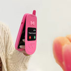 Pink Cellphone Flip Mirror Rubber Silicone Case Mobile Case by CoverMeUp - Style 3
