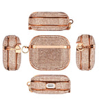 Rose Gold Rhinestone Studded Diamond For Airpod Pro 1 & Airpod Pro 2 Mobile Case by CoverMeUp - Style 4