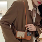 Brown Checks Wallet Crossbody Bracelet Leather Case Mobile Case by CoverMeUp - Style 4