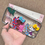 Protective Apple iPhone Back Cover - 3D Bow Cute Girls Skiing Transparent iPhone Bumper Case - Style 2