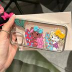 Protective Apple iPhone Back Cover - 3D Bow Cute Girls Skiing Transparent iPhone Bumper Case