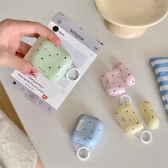 Pink Blue Polka Dots Airpod Glossy Case