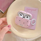 Pink Blue Polka Dots Airpod Glossy Case Mobile Case by CoverMeUp - Style 5