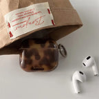 Dark Brown Leopard Aesthetic Airpod Glossy Case Mobile Case by CoverMeUp