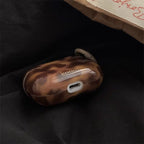 Dark Brown Leopard Aesthetic Airpod Glossy Case Mobile Case by CoverMeUp - Style 6