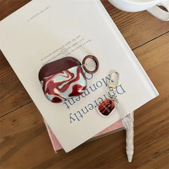 Brown Blue Waves Airpod Glossy Case