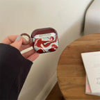 Brown Blue Waves Airpod Glossy Case Mobile Case by CoverMeUp - Style 6