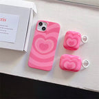 Pink Hearts Airpod Glossy Case Mobile Case by CoverMeUp