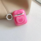 Pink Hearts Airpod Glossy Case Mobile Case by CoverMeUp - Style 3