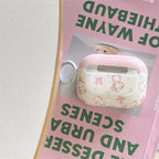 White Pink Teddy Bear Airpod Glossy Case Mobile Case by CoverMeUp - Style 6