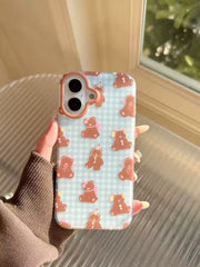 Cute Teddy Bear Matte Finish Designer Case for iPhone 15 Pro Max