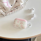 White Pink Teddy Bear Airpod Glossy Case Mobile Case by CoverMeUp - Style 4