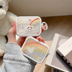 Cute Square Rainbow Heart Airpod Case Mobile Case by CoverMeUp