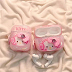 3D Pink Bow Hello Kitty Airpod Glossy Case Mobile Case by CoverMeUp - Style 2