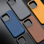 Protective Apple iPhone Back Cover - Premium Luxury Leather iPhone Case - Style 7