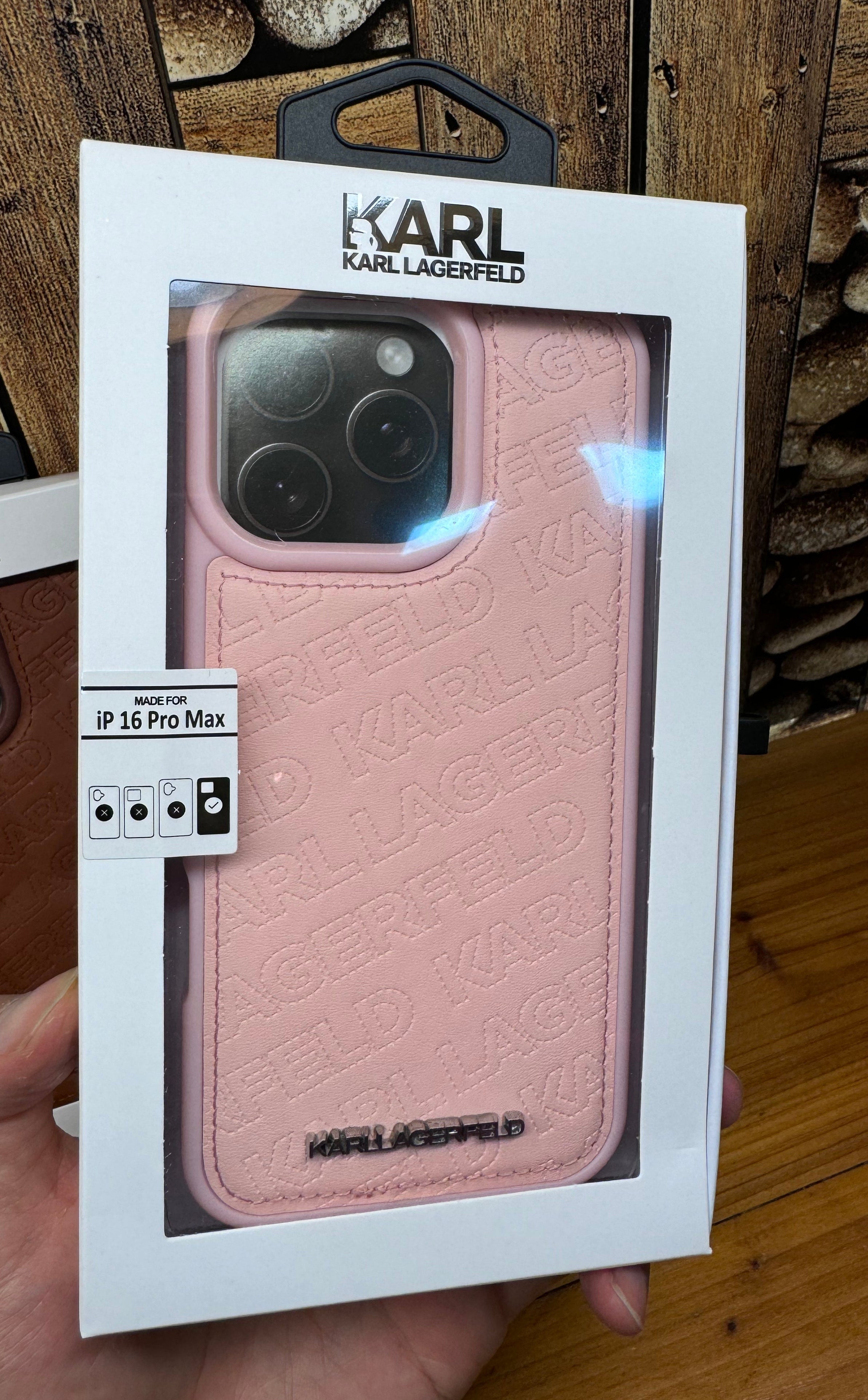 Protective Apple iPhone Back Cover - KRL PU Leather Case for iPhone 16 Pro Max (LIGHT PINK)