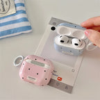 Pink Blue Polka Dots Airpod Glossy Case Mobile Case by CoverMeUp - Style 2