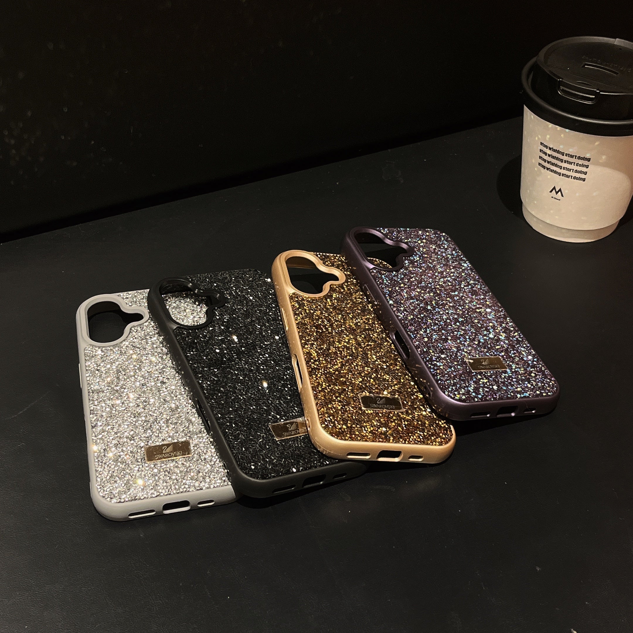 Protective Apple iPhone Back Cover - Premium Luxury Branded Rhinestone Diamond Glitter iPhone Samsung Silicone Case - Style 11