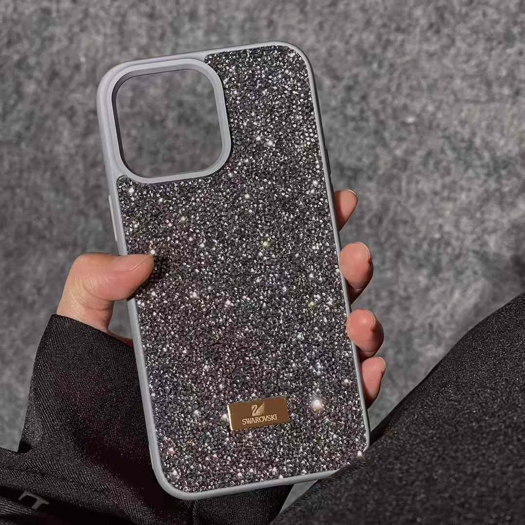 Protective Apple iPhone Back Cover - Premium Luxury Branded Rhinestone Diamond Glitter iPhone Samsung Silicone Case - Style 8