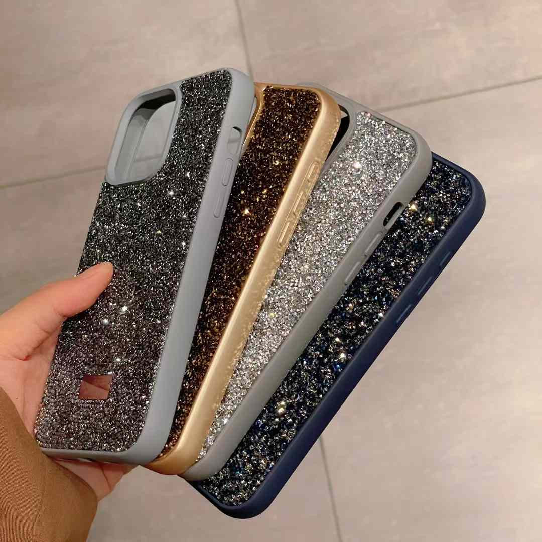 Protective Apple iPhone Back Cover - Premium Luxury Branded Rhinestone Diamond Glitter iPhone Samsung Silicone Case - Style 7