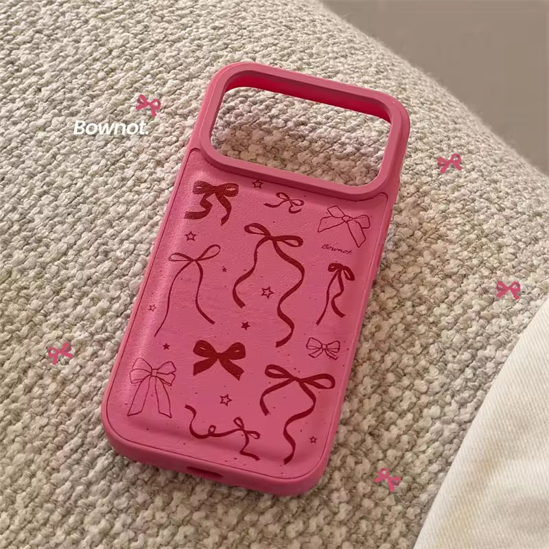 Protective Apple iPhone Back Cover - Rose Bow Pink iPhone Pre-Order Case - Style 5
