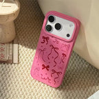 Protective Apple iPhone Back Cover - Rose Bow Pink iPhone Pre-Order Case - Style 2