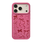 Protective Apple iPhone Back Cover - Rose Bow Pink iPhone Pre-Order Case - Style 6