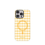 Protective Apple iPhone Back Cover - Checkered Glossy Plaid Magsafe Magnetic Phone Holder iPhone Pre-Order Case - Style 5