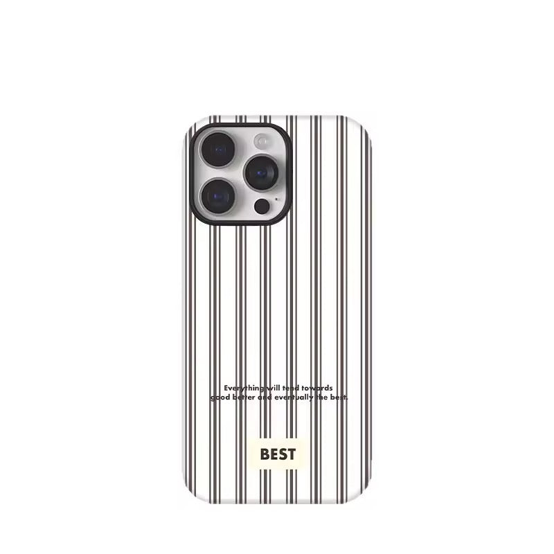 Protective Apple iPhone Back Cover - Stripe Bow Glossy Plaid Magsafe Magnetic Phone Holder iPhone Pre-Order Case - Style 6