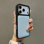 Protective Apple iPhone Back Cover - Leather Litchi Pattern Black Bumper iPhone Pre-Order Case - Style 5