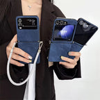 Denim Fabric Blue Samsung Z Flip Pre-Order Case Mobile Case by CoverMeUp