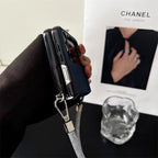Denim Fabric Blue Samsung Z Flip Pre-Order Case Mobile Case by CoverMeUp - Style 6