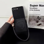 Denim Fabric Black Samsung Z Flip Pre-Order Case Mobile Case by CoverMeUp