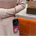 3 Dimensional Red Black Gradient Textured Lanyard Pre-Order iPhone Soft Silicone Case