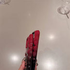 3 Dimensional Red Black Gradient Textured Lanyard Pre-Order iPhone Soft Silicone Case