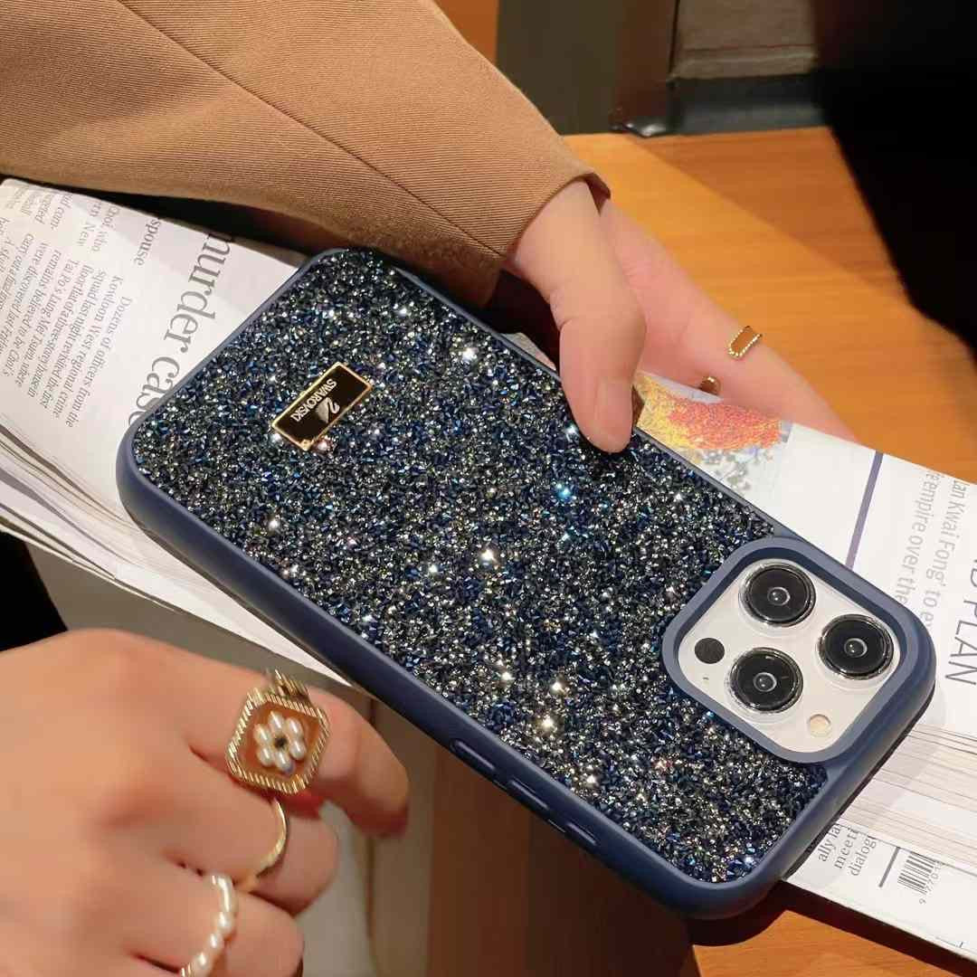 Protective Apple iPhone Back Cover - Premium Luxury Branded Rhinestone Diamond Glitter iPhone Samsung Silicone Case - Style 5