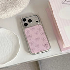 Protective Apple iPhone Back Cover - Cute Pink Bow High Quality Silver Bumper Pre-Order iPhone Case - Style 4