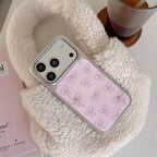 Protective Apple iPhone Back Cover - Cute Pink Bow High Quality Silver Bumper Pre-Order iPhone Case - Style 6