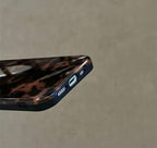 Protective Apple iPhone Back Cover - Brown Leopard Matching Phone Holder Silicone iPhone Case - Style 5