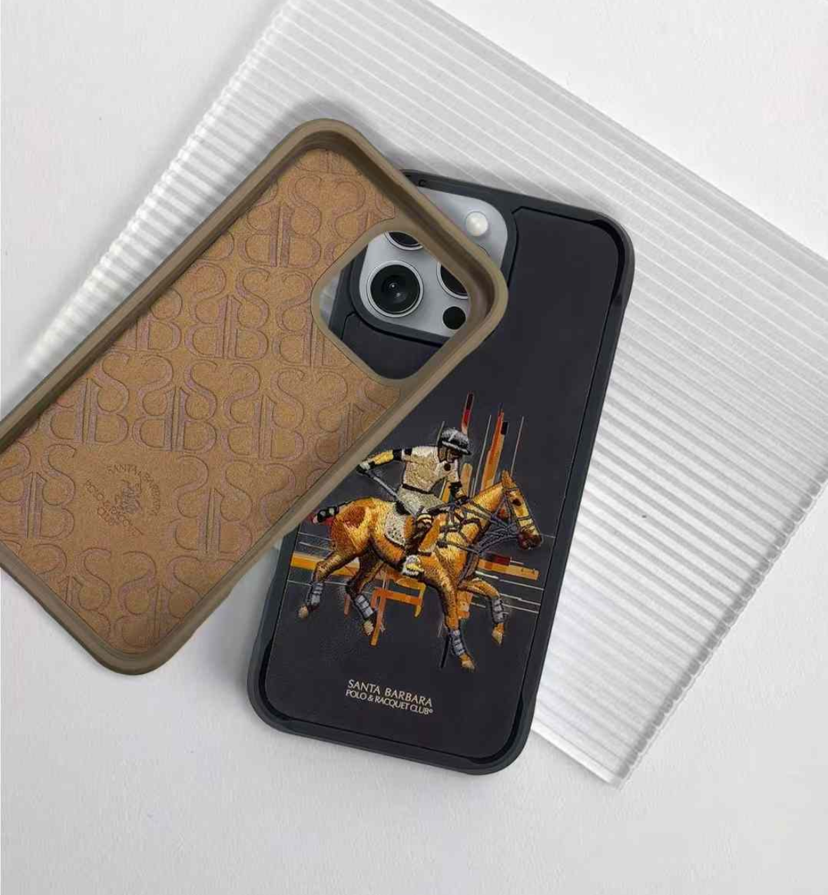 Santa Barbara Polo Raquet Club CEDRIC Series Case for iPhone 16 (BLACK)