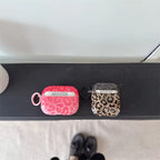 Leopard Shaded Glitter Glossy Airpod Pre-Order Case With Ring Mobile Case by CoverMeUp - Style 5