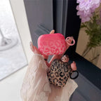 Leopard Shaded Glitter Glossy Airpod Pre-Order Case With Ring Mobile Case by CoverMeUp