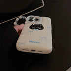 Protective Apple iPhone Back Cover - Bow Tie Kitten Bracelet Lanyard iPhone Puff Soft Case - Style 6