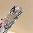 Protective Apple iPhone Back Cover - 3D Colorful Studded Butterfly Mirror Lanyard Bracelet iPhone Case - Style 6