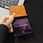 Magnetic Leather Fold Samsung Z Flip Pre-Order Case Mobile Case by CoverMeUp - Style 4