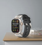 Santa Barbara Polo KEITH Series Watch Case for iWatch Series 10,  46mm (NATURAL TITANIUM) Mobile Case by CoverMeUp - Style 3