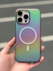 Multicolour Hard PC Aurora Effect Ultra Thin Case for iPhone 16 Pro (Grey)