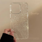 Protective Apple iPhone Back Cover - Glitter Shockproof Transparent iPhone Bling Clear Case - Style 2